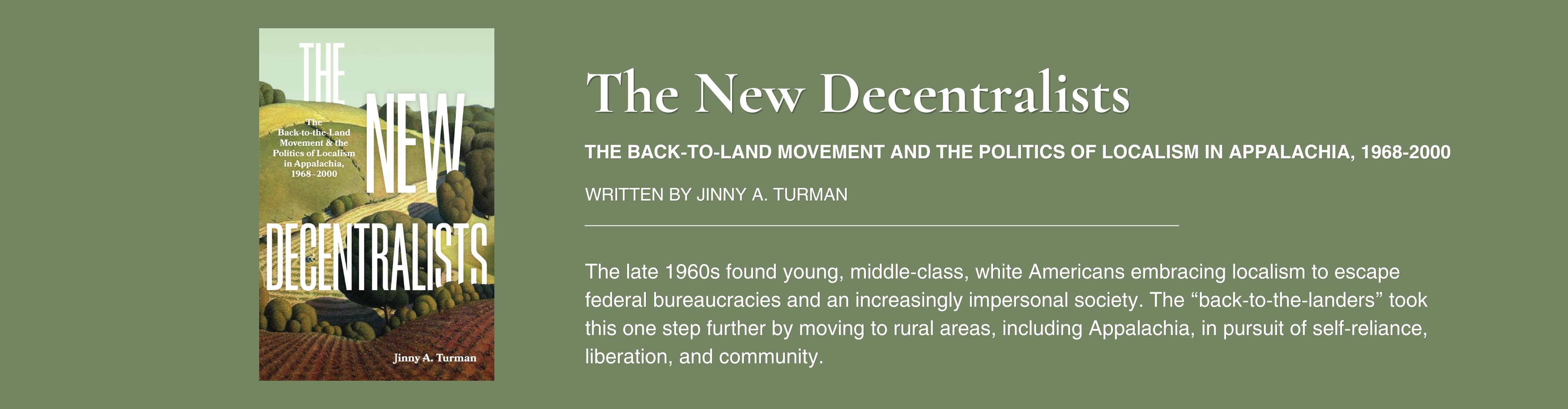 The New Decentralists by Jinny A. Turman